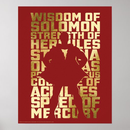 SCHAZAM! | Abilities Golden Typografy Graphic Poster (Vorne)