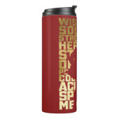 SCHAZAM! | Abilities Golden Typografy Graphic Thermosbecher (Nach links gedreht)