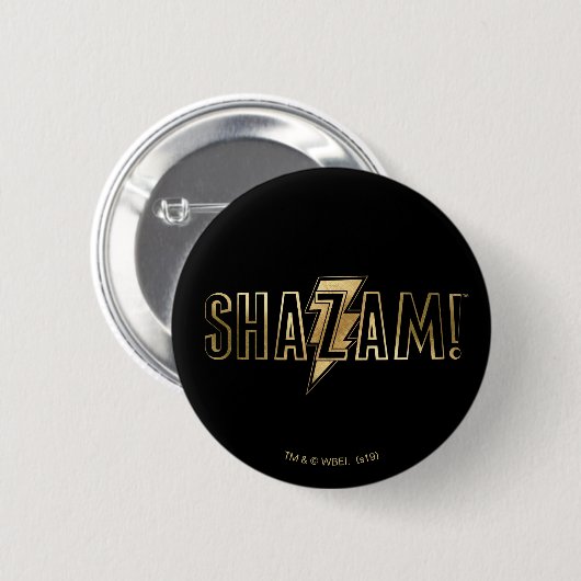 SCHAZAM! | Gold-Logo Button (Vorne & Hinten)