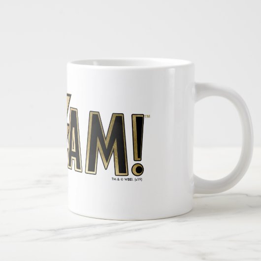 SCHAZAM! | Gold-Logo Jumbo-Tasse (Rechts)