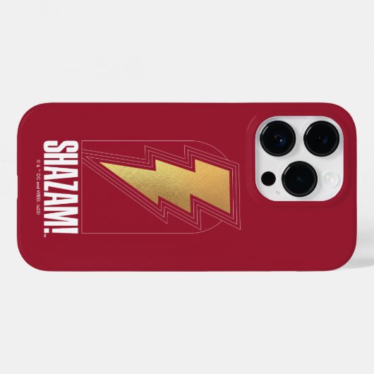 SCHAZAM! Götterwut | Abzeichen mit Blitzschlag Case-Mate iPhone Hülle (Rückseite (Horizontal))