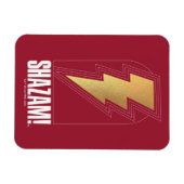 SCHAZAM! Götterwut | Abzeichen mit Blitzschlag Magnet (Horizontal)