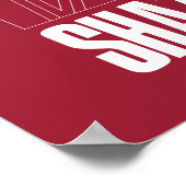 SCHAZAM! Götterwut | Abzeichen mit Blitzschlag Poster (Ecke)