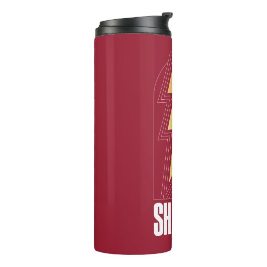 SCHAZAM! Götterwut | Abzeichen mit Blitzschlag Thermosbecher (Nach links gedreht)