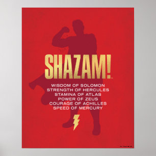 SCHAZAM! Götterwut   Flexi-Silhouette Poster