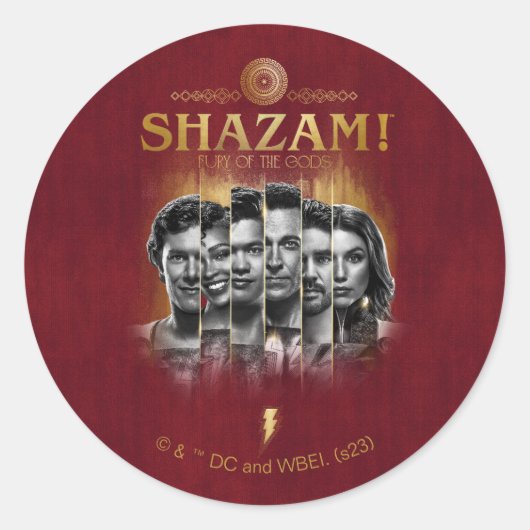 SCHAZAM! Götterwut | Foto Bars Runder Aufkleber (Vorderseite)