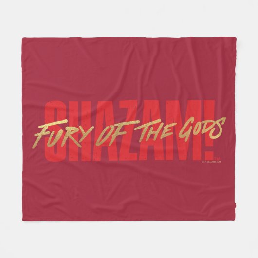 SCHAZAM! Götterwut | Logo für die goldene Markieru Fleecedecke (Vorderseite (Horizontal))