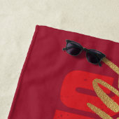 SCHAZAM! Götterwut | Logo für die goldene Markieru Strandtuch (Beispiel)