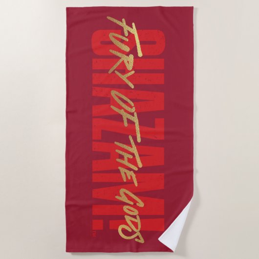 SCHAZAM! Götterwut | Logo für die goldene Markieru Strandtuch (Vorderseite)