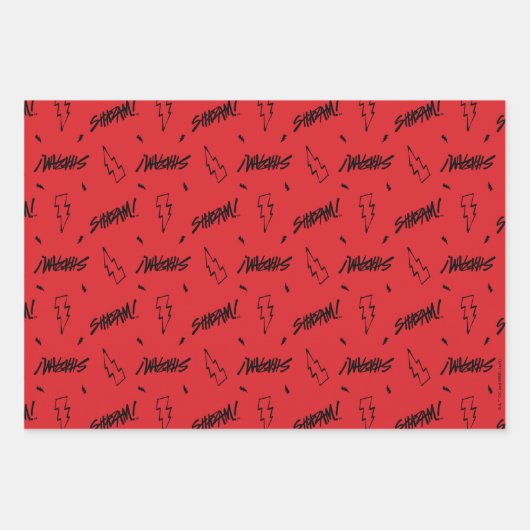 SCHAZAM! Götterwut | Marker Doodle Muster Geschenkpapier Set (Vorderseite)