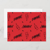 SCHAZAM! Götterwut | Marker Doodle Muster Postkarte (Vorne/Hinten)