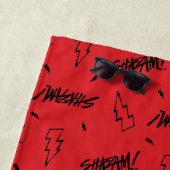 SCHAZAM! Götterwut | Marker Doodle Muster Strandtuch (Beispiel)