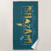 SCHAZAM! Götterwut | Mythisches Logo Strandtuch (Vorderseite)