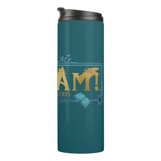 SCHAZAM! Götterwut | Mythisches Logo Thermosbecher (Nach rechts gedreht)