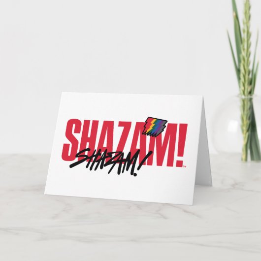 SCHAZAM! Götterwut | Rainbow Bolzen-Logo Karte (Vorderseite)