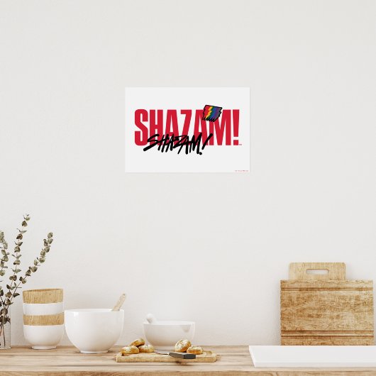 SCHAZAM! Götterwut | Rainbow Bolzen-Logo Poster (Küche)