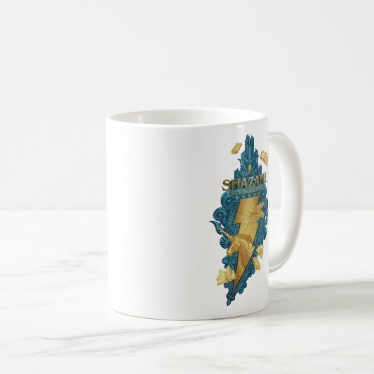 SCHAZAM! Götterwut | Reich des Götter-Logos Kaffeetasse (VorderseiteRechts)