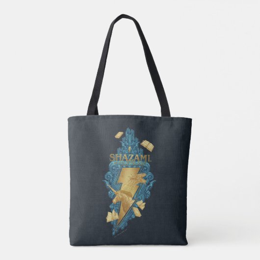 SCHAZAM! Götterwut | Reich des Götter-Logos Tasche (Rückseite)