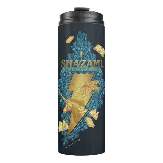 SCHAZAM! Götterwut | Reich des Götter-Logos Thermosbecher (Vorderseite)