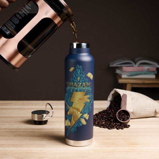 SCHAZAM! Götterwut | Reich des Götter-Logos Trinkflasche (Kaffee)