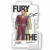 SCHAZAM! Götterwut | Retro Album Style Art Aufkleber (Vorderseite)