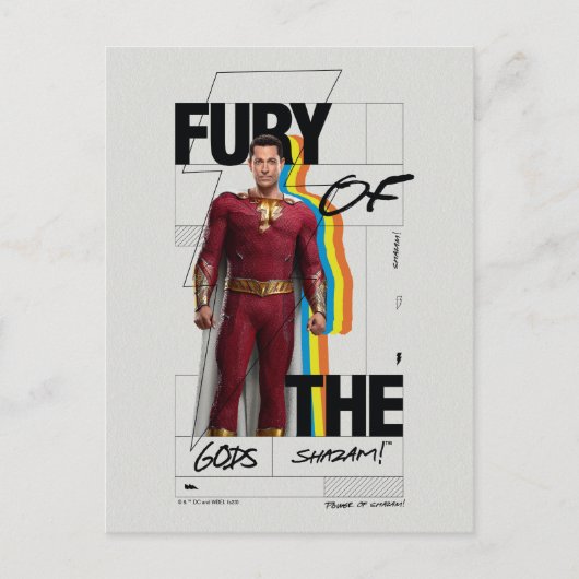 SCHAZAM! Götterwut | Retro Album Style Art Postkarte (Vorderseite)