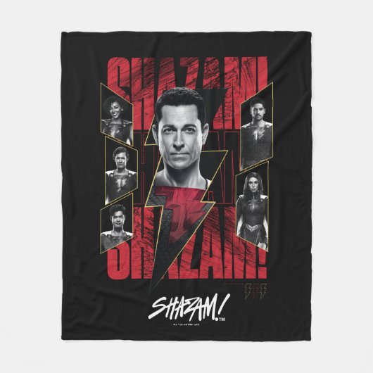 SCHAZAM! Götterwut | SHAZAMily Group Fleecedecke (Vorderseite)