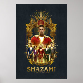 SCHAZAM! Götterwut | Verzierter Rahmen SHAZAMily Poster