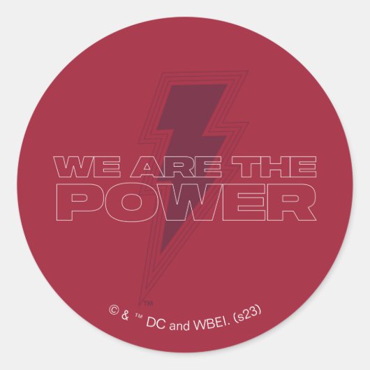 SCHAZAM! Götterwut | Wir sind der Power Runder Aufkleber (Vorderseite)