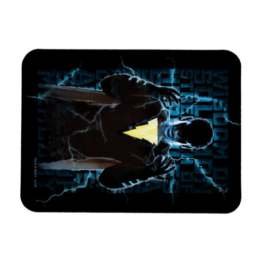 SCHAZAM! | Shazam & Abilities BlitzTypografie Magnet (Horizontal)