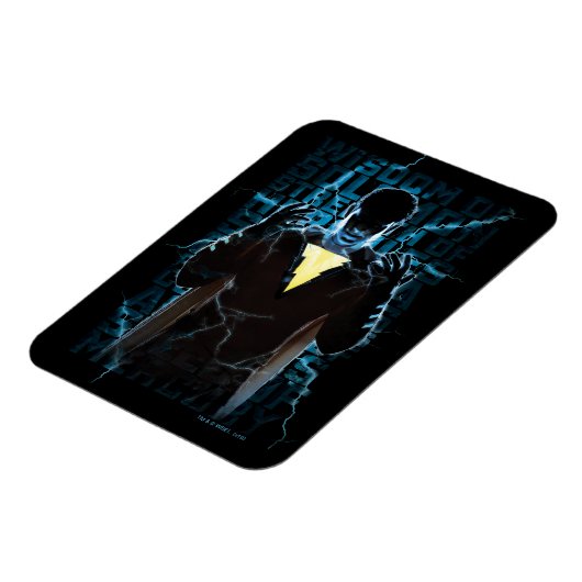 SCHAZAM! | Shazam & Abilities BlitzTypografie Magnet (Linke Seite)