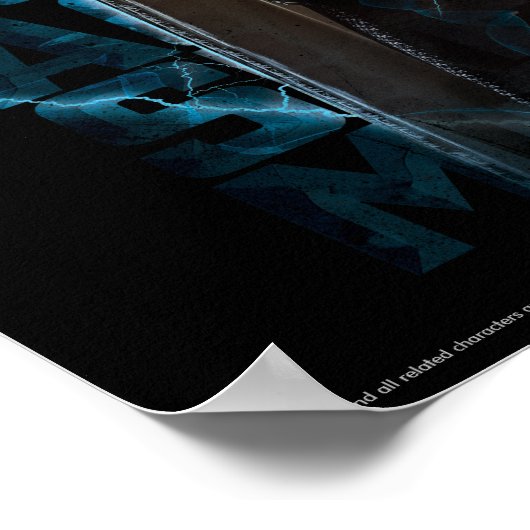 SCHAZAM! | Shazam & Abilities BlitzTypografie Poster (Ecke)