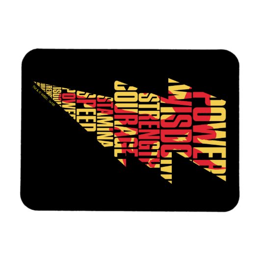 SCHAZAM! | Shazam Abilities Lightning Graphic Magnet (Horizontal)