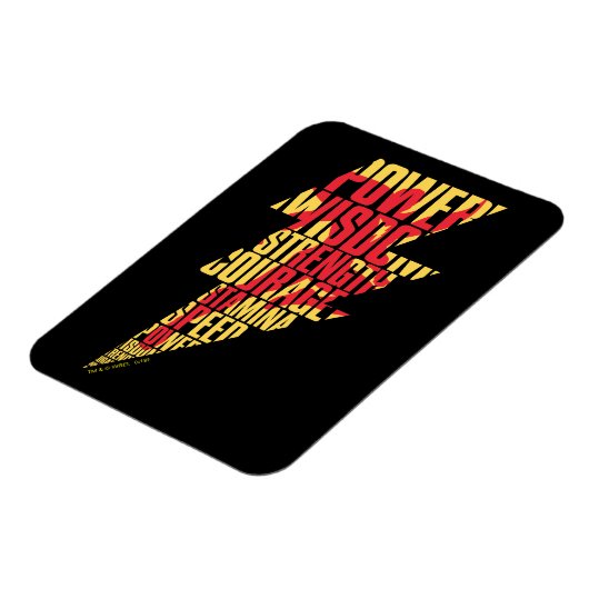 SCHAZAM! | Shazam Abilities Lightning Graphic Magnet (Linke Seite)