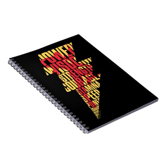 SCHAZAM! | Shazam Abilities Lightning Graphic Notizblock (Rechte Seite)