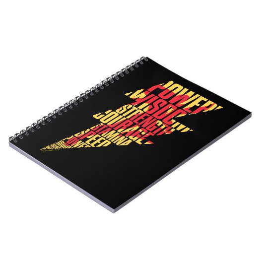 SCHAZAM! | Shazam Abilities Lightning Graphic Notizblock (Linke Seite)