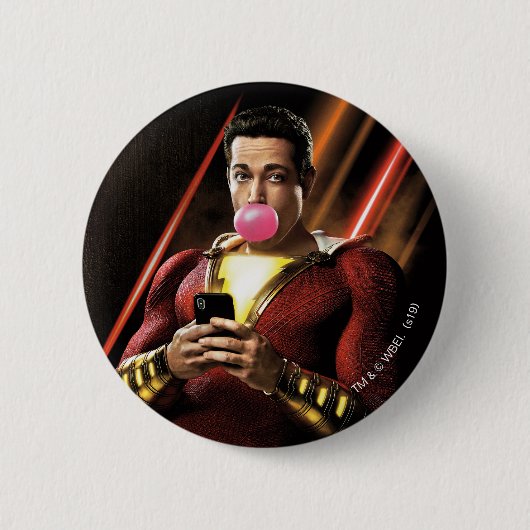 SCHAZAM! | Shazam Blasble Bubble Gum Button (Vorderseite)