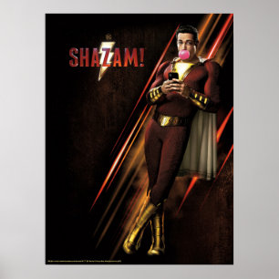 SCHAZAM! Shazam Blasble Bubble Gum Poster