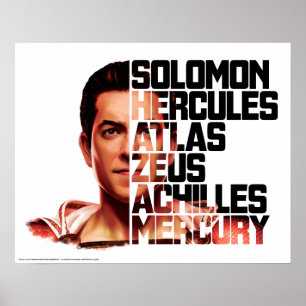 SCHAZAM!   Shazam Closeup Akronym Graphic Poster