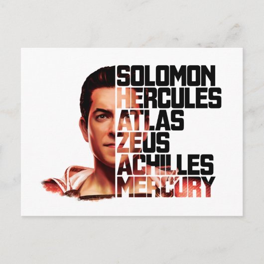 SCHAZAM! | Shazam Closeup Akronym Graphic Postkarte (Vorderseite)