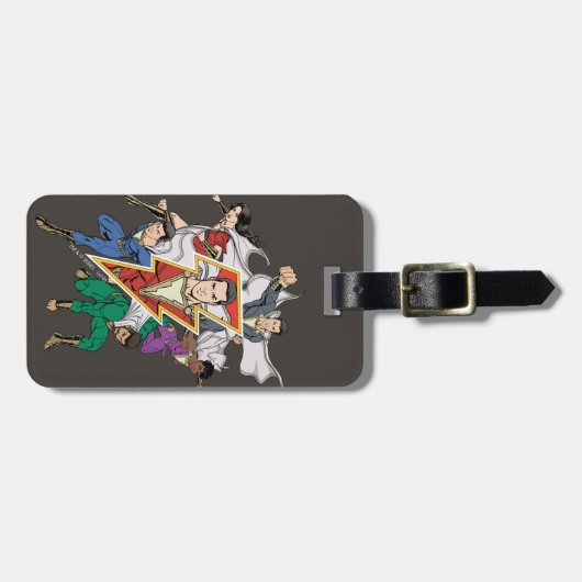 SCHAZAM! | Shazam Family Graphic Gepäckanhänger (Vorderseite horizontal)