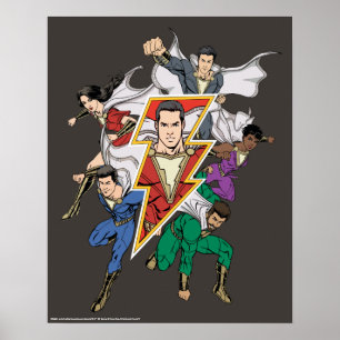 SCHAZAM!   Shazam Family Graphic Poster