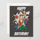 SCHAZAM! | Shazam Family Graphic Postkarte (Vorne/Hinten)