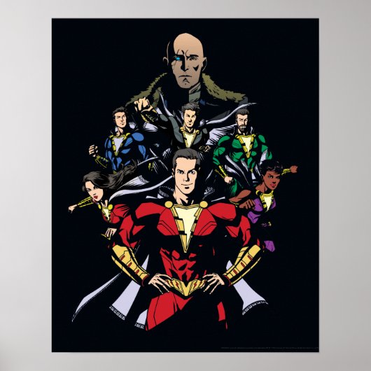SCHAZAM! | Shazam Family Vs. Dr. Sivana Poster (Vorne)