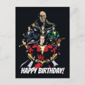 SCHAZAM! | Shazam Family Vs. Dr. Sivana Postkarte (Vorderseite)