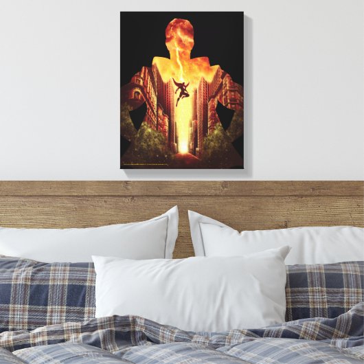 SCHAZAM! | Shazam Sunset Silhouette Leinwanddruck (Insitu (Schlafzimmer))