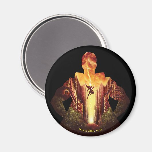 SCHAZAM! | Shazam Sunset Silhouette Magnet (Vorderseite/Rückseite)