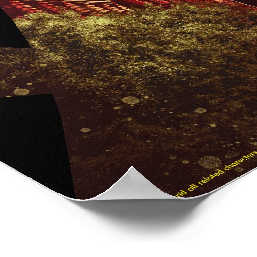 SCHAZAM! | Shazam Sunset Silhouette Poster (Ecke)