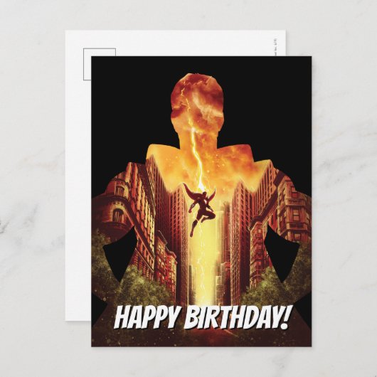 SCHAZAM! | Shazam Sunset Silhouette Postkarte (Vorne/Hinten)