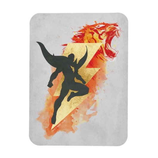 SCHAZAM! | Shazam Tiger & Lightning Graphic Magnet (Vertikal)